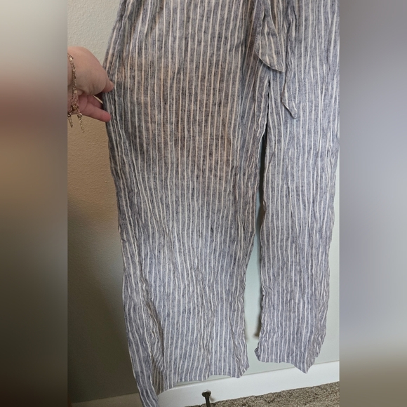 American Eagle Wide Leg Striped Jumpsuit Size 4 - Picture 6 of 9